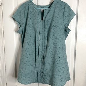 Blue polka dot office top croft & barrow